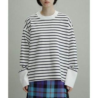 アダムエロぺ(Adam et Rope')のADAM ET ROPE' FEMME ボーダーカフスロンTEE(カットソー(長袖/七分))