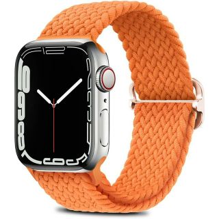 Apple Watch バンド 編組 オレンジ(腕時計)