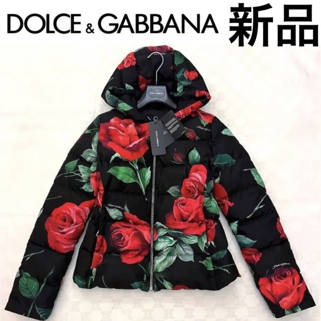 【新品、タグ付き】定価 33万円DOLCE&GABBANA 薔薇柄ダウンコート