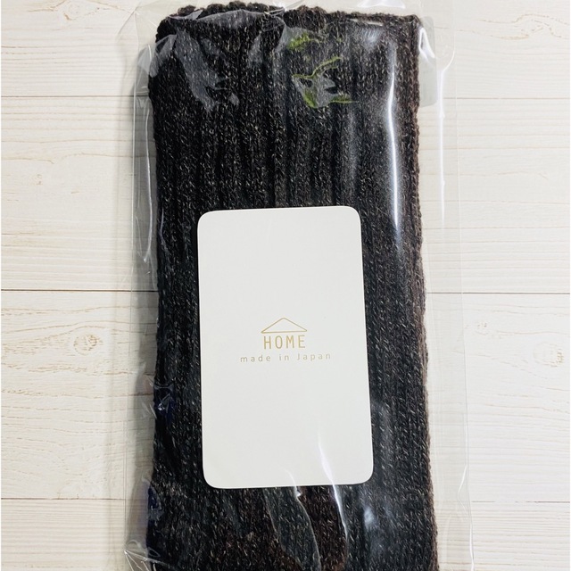 【ブラウン】日本製・バルキーウールのふわふわアームウォーマー（内側シルク） レディースのファッション小物(手袋)の商品写真