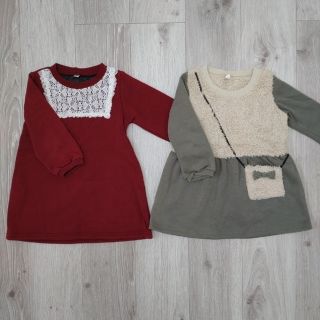 女の子 ベビー服 子供服 95 ワンピース 2着まとめ売り(ワンピース)