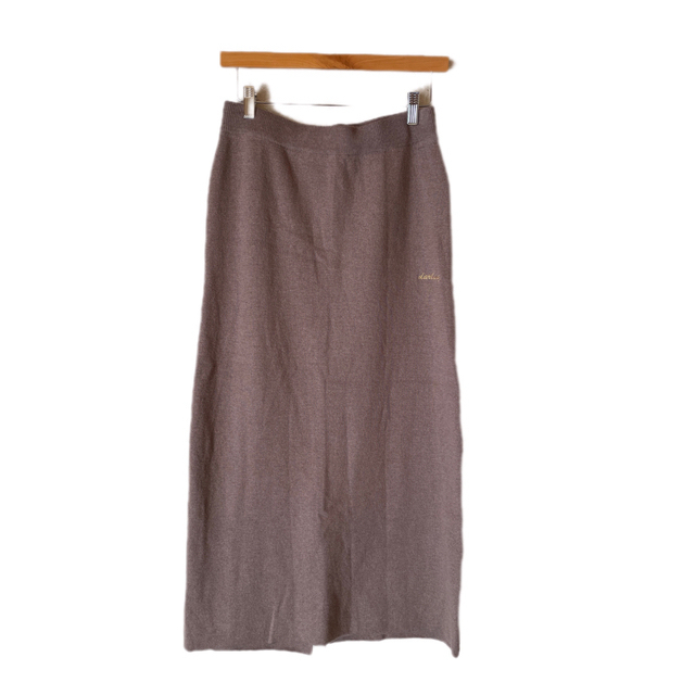 【チー様】Anne Coquine 綿 カシミヤ ニット ロングタイト スカート レディースのスカート(ロングスカート)の商品写真