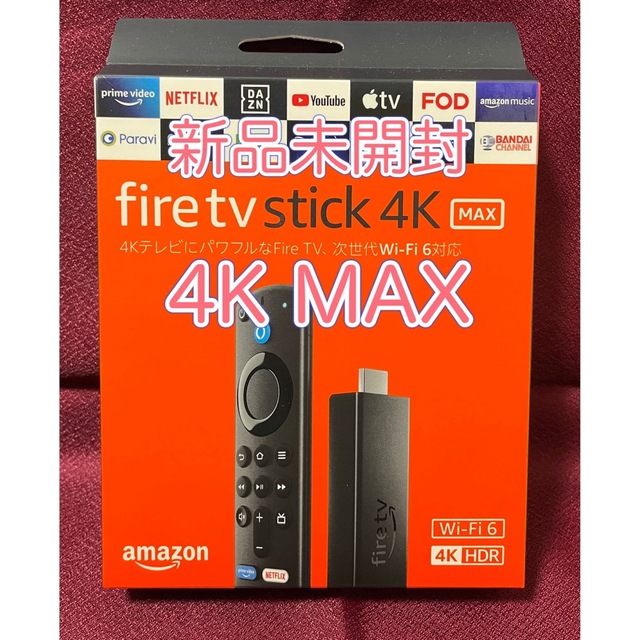 【新品未開封】Fire TV Stick 4K Max ファイアースティック スマホ/家電/カメラのテレビ/映像機器(映像用ケーブル)の商品写真