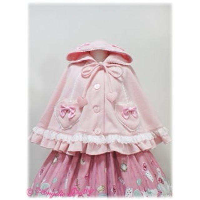 Angelic Pretty(アンジェリックプリティー)のリリカルフードケープ レディースのジャケット/アウター(その他)の商品写真