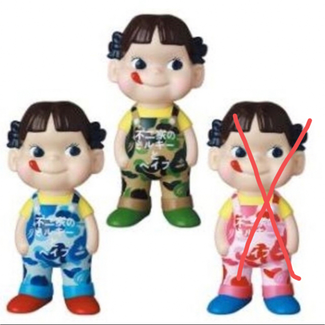 おもちゃ/ぬいぐるみ新品　不二家ソフビコレクション BAPE® × ペコちゃん 2体セット
