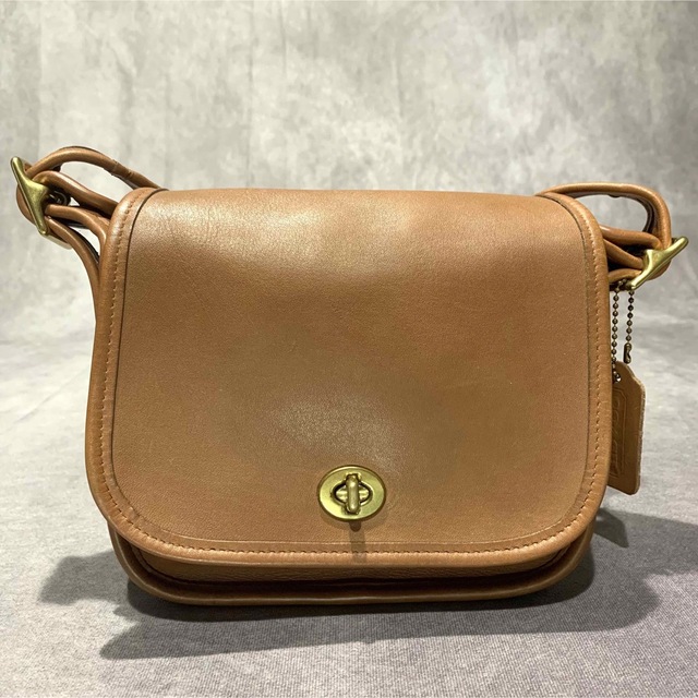 【美品】OLD COACH コーチ ショルダーバッグ レザー ブラウン 9965