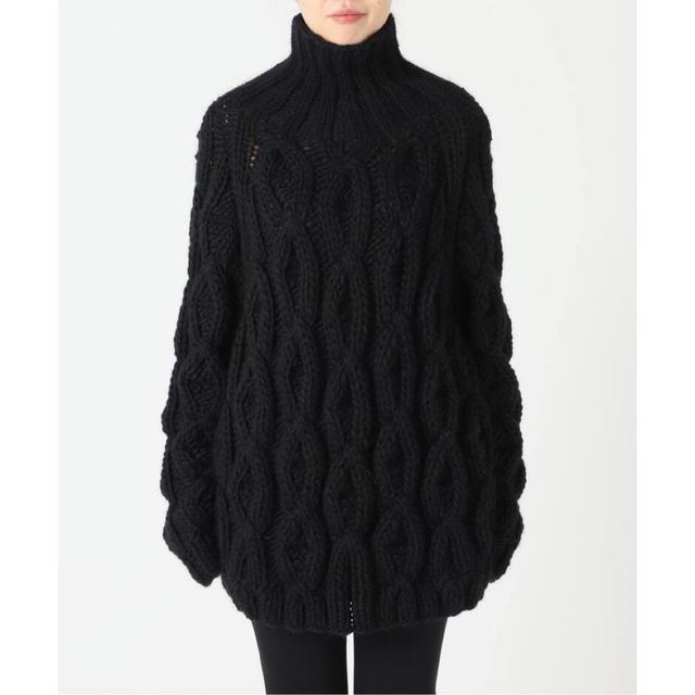 MIRSTORES】 NOBLE別注ケーブルニット ブラック 新製品 18408円引き