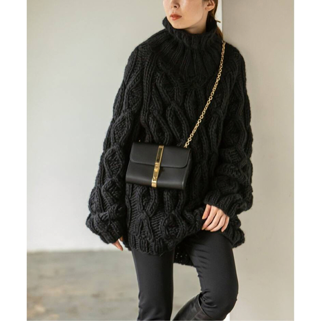 MIRSTORES】 NOBLE別注ケーブルニット ブラック 新製品 18408円引き