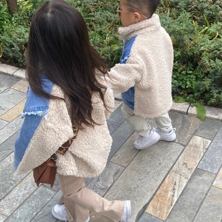 【説明欄必読】韓国子供服 110cm デニムボアジャケット