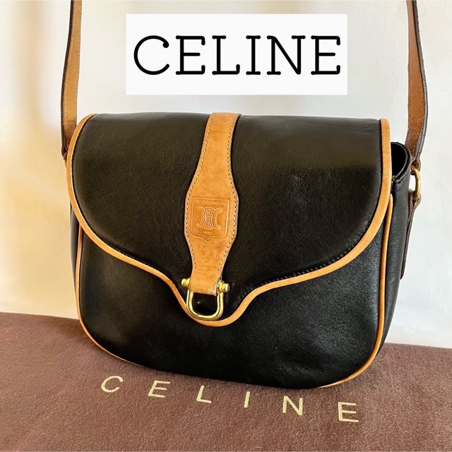 【大人気】セリーヌ　ショルダーバッグ　ブラック　ヴィンテージ　Celine