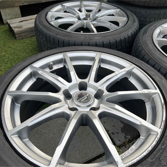 DUNLOP(ダンロップ)の☆18インチ☆スタッドレス付☆225/45R18☆クラウンオデッセイ等に☆ 自動車/バイクの自動車(タイヤ・ホイールセット)の商品写真