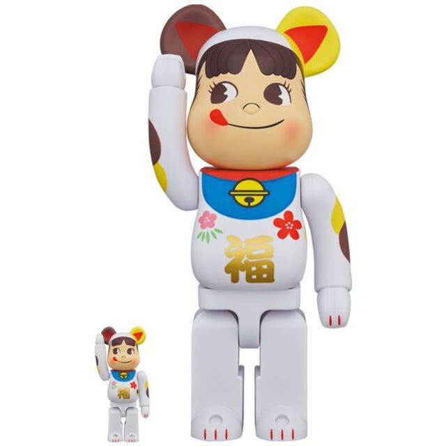 BE@RBRICK 招き猫 ペコちゃん福 金メッキ 100% & 400% www