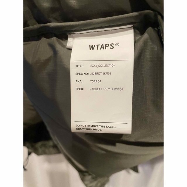 W)taps(ダブルタップス)のWTAPS TORPOR JACKET POLY RIPSTOP ｵﾘｰﾌﾞ M メンズのジャケット/アウター(ダウンジャケット)の商品写真