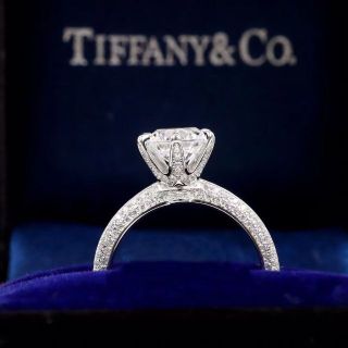 ティファニー ソリティアダイヤリング  D:0.18ct(#10)(#10 幅:約0.1～0.4cm) Pt950 仕上げ済 美品