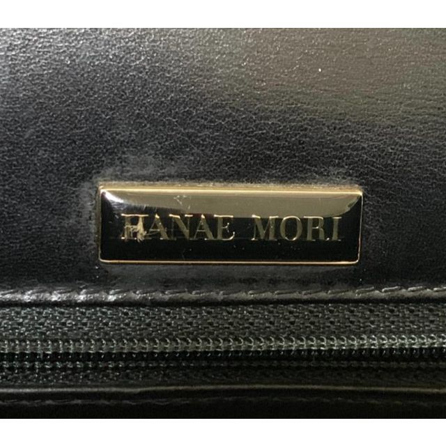 HANAE MORI(ハナエモリ)のHANAE　MORI　シャイニングクロコダイル　ハンドバッグ　黒　センター レディースのバッグ(ハンドバッグ)の商品写真