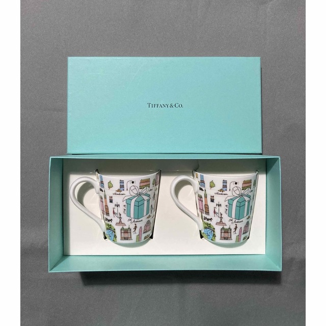 Tiffany & Co.(ティファニー)のティファニー 5thアベニュー マグカップ＆プレート ロゴグラス 6点セット販売 インテリア/住まい/日用品のキッチン/食器(食器)の商品写真