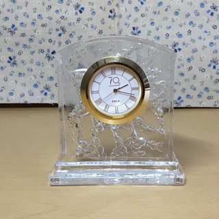 ポーラ(POLA)の【未使用】ポーラ　クリスタル　置き時計　時計　非売品　フランス製　POLA(置時計)