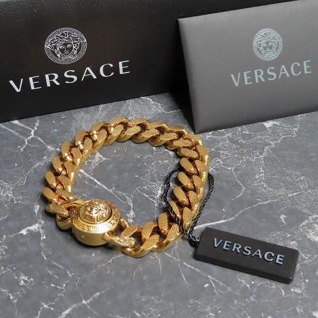 VERSACE(ヴェルサーチ)の新品VERSACE極太チェーンブレスレットヴェルサーチェルイヴィトンGUCCI メンズのアクセサリー(ブレスレット)の商品写真