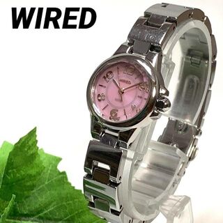 ワイアード(WIRED)の124 WIRED ワイアード 腕時計 ソーラー式 レディース ピンク(腕時計)