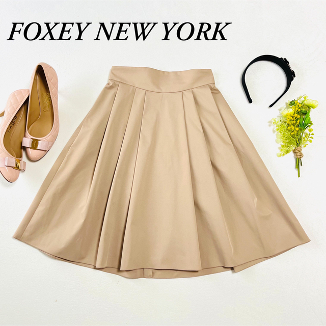 FOXEY NEW YORKフレアスカート プリーツスカート-