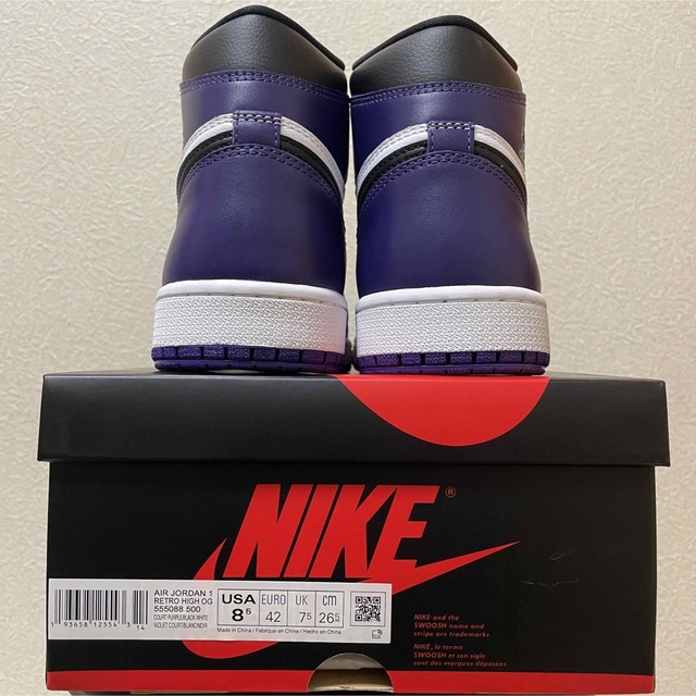 NIKE(ナイキ)の新品未使用 Air Jordan 1 Court Purple 26.5 メンズの靴/シューズ(スニーカー)の商品写真