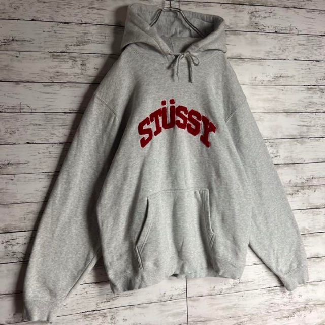 【超希少XLサイズ】 STUSSY 刺繍 パイルロゴ 即完売 入手困難 パーカー