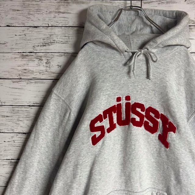 STUSSY(ステューシー)の【超希少XLサイズ】 STUSSY 刺繍 パイルロゴ 即完売 入手困難 パーカー メンズのトップス(パーカー)の商品写真