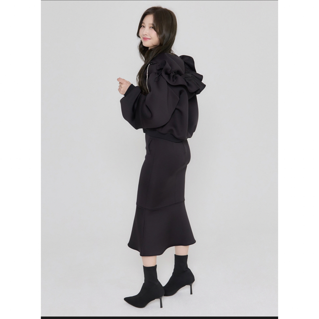 SNIDEL - ♡jiltu flare long skirt(black)