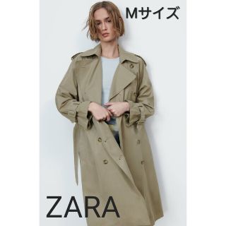 今期ZARA/ウォーターレペレントトレンチコート/BE/M/新品未使用