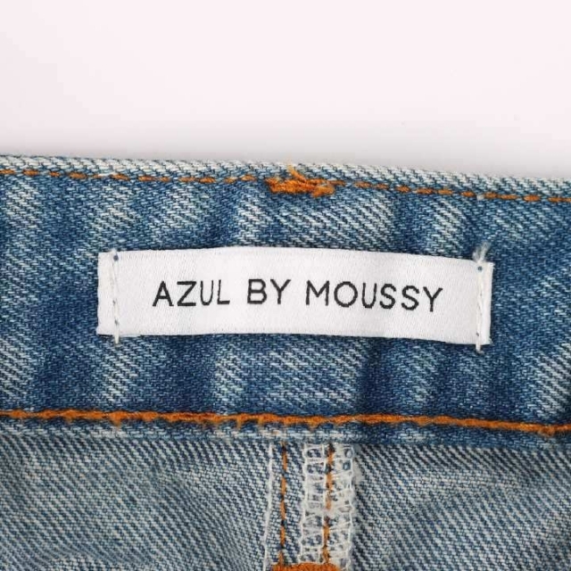 AZUL by moussy(アズールバイマウジー)のアズールバイマウジー デニムスカート タイト ストレート フロントスリット ひざ丈  レディース Mサイズ ブルー AZUL by moussy レディースのスカート(その他)の商品写真