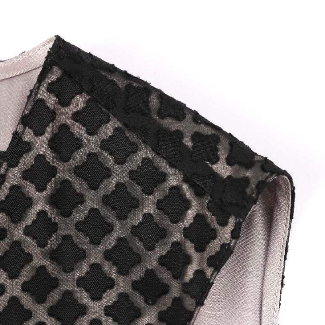 UNTITLED(アンタイトル)のアンタイトル ノースリーブワンピース ひざ下丈 チェック柄 日本製 ストレッチ 裏地あり レディース 3サイズ ブラック UNTITLED レディースのワンピース(その他)の商品写真