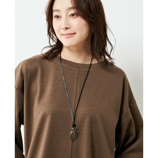 メルローズクレール(MELROSE claire)の【ブラック】【ビッグモチーフが視線を集める♪存在感のあるネックレス】(ネックレス)