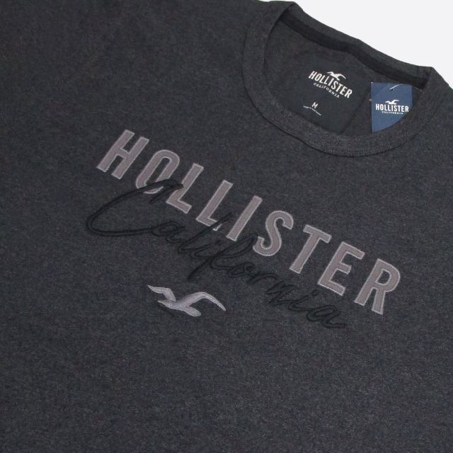 Hollister(ホリスター)の★新品★ホリスター★アップリケ長袖Tシャツ (Dark Grey/M) メンズのトップス(Tシャツ/カットソー(七分/長袖))の商品写真