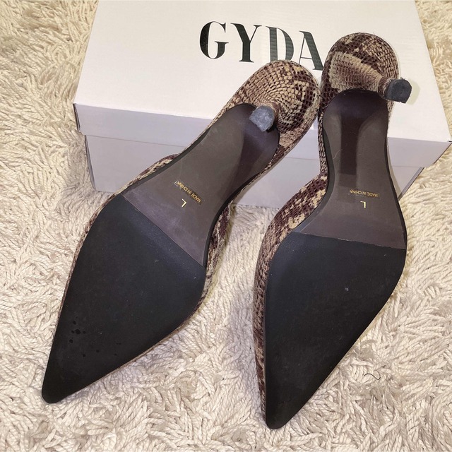 GYDA(ジェイダ)のGYDA パイソン ポインテッド ミュール パンプス ピンヒール シューズ 靴 レディースの靴/シューズ(ミュール)の商品写真