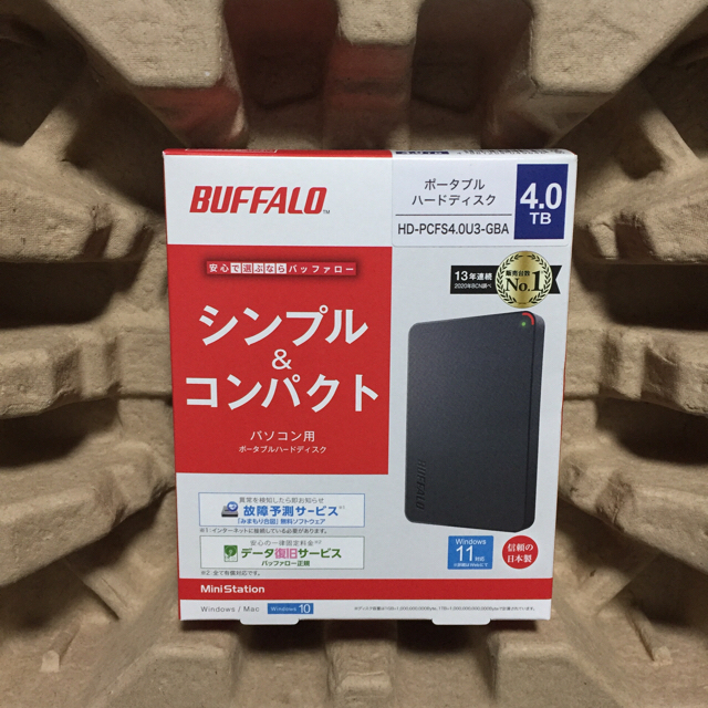 超美品の BUFFALO USB3.1 Gen.1 対応 耐衝撃ポータブルHDD 5TB
