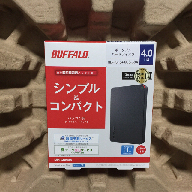 PC/タブレットバッファロー ポータブルHDD  4TB PS5 ゲーム 5TB 6TB