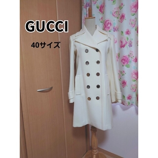 グッチ(Gucci)のGUCCI  グッチ　ロングコート　ウールコート　美品　40サイズ(ロングコート)