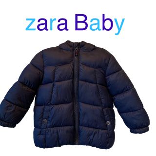 ザラキッズ(ZARA KIDS)のZara Baby ネイビー　ダウンコート(ジャケット/コート)