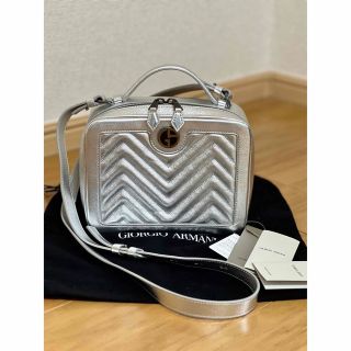 ジョルジオアルマーニ(Giorgio Armani)のジョルジオ アルマーニ 美品 最上位2way ショルダーバッグ シルバーレザー (ショルダーバッグ)