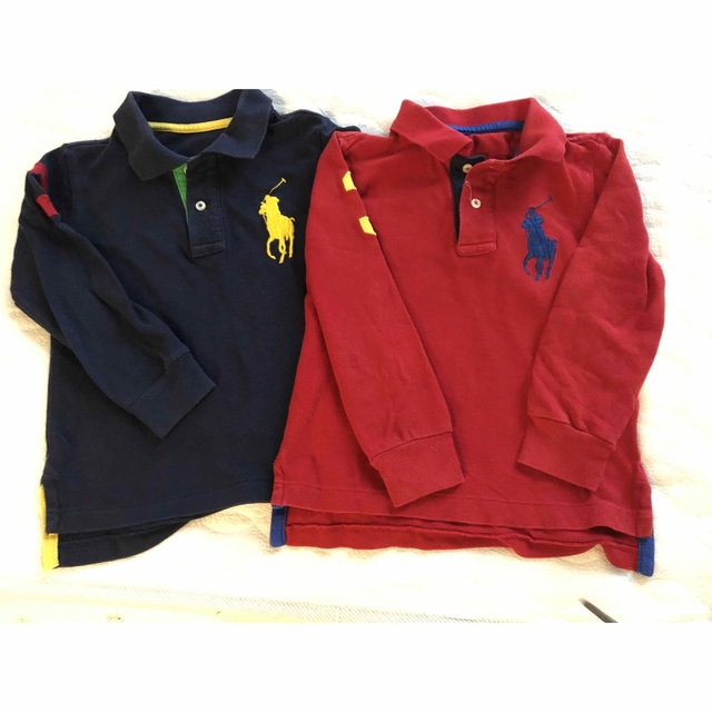 POLO RALPH LAUREN(ポロラルフローレン)のラルフローレン長袖ポロシャツ2枚　110サイズ キッズ/ベビー/マタニティのキッズ服男の子用(90cm~)(Tシャツ/カットソー)の商品写真