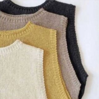 PAPER KNIT 2way トップス ショコラ