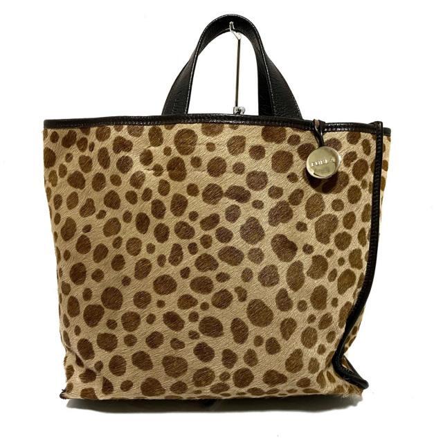 極美品】希少 FURLA フルラ トートバッグ ヒョウ柄 大容量-