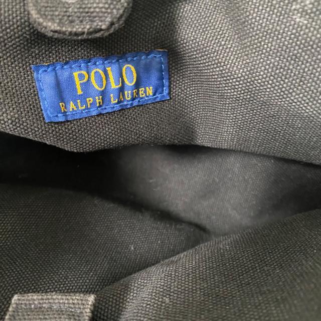 POLO RALPH LAUREN(ポロラルフローレン)のポロラルフローレン トートバッグ 黒×白 レディースのバッグ(トートバッグ)の商品写真