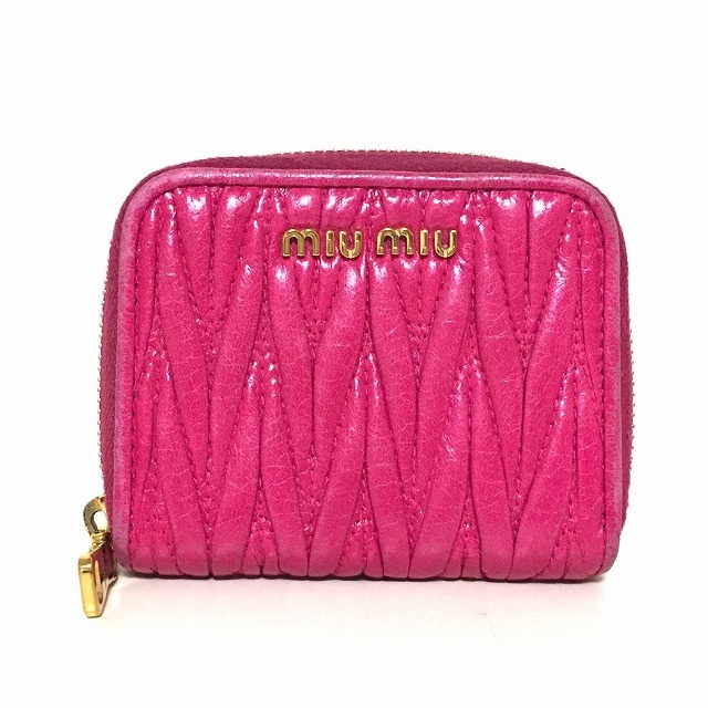 miumiu(ミュウミュウ)のミュウミュウ コインケース - ピンク レディースのファッション小物(コインケース)の商品写真