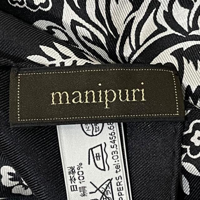 manipuri(マニプリ)のmanipuri(マニプリ) スカーフ美品  黒×白 レディースのファッション小物(バンダナ/スカーフ)の商品写真