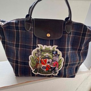 ロンシャン(LONGCHAMP)のロンシャン　アップリケバッグタータンチェック柄(トートバッグ)