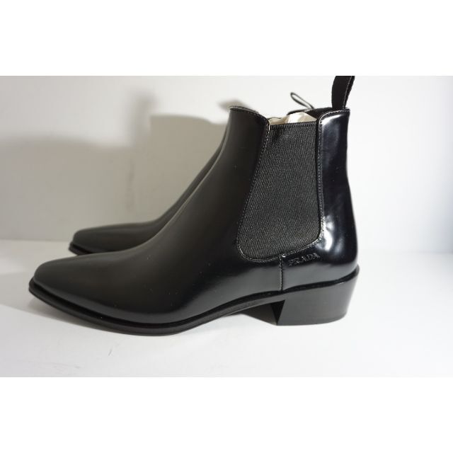 新品 正規 19AW PRADA プラダ サイドゴア ブーツ 35黒1128M△ 驚きの