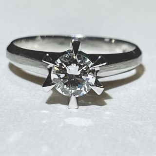 ☆Pt900 ダイヤ0.44ct 立爪ダイヤ 鑑定書☆(リング(指輪))