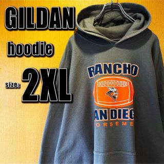 ギルタン(GILDAN)の【GILDAN】ギルダン　パーカー　2XL 濃グレー　ビッグシルエット(パーカー)