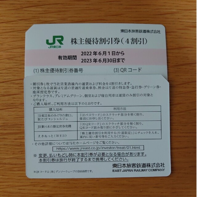 ほやぼ様ご予約】JR東日本 株主優待チケット６枚 【年中無休】 51.0